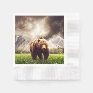 Mountain Bear Napkin