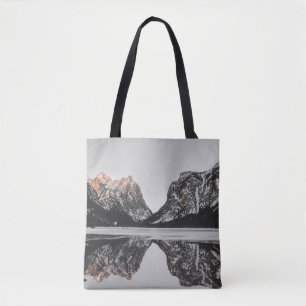 MOUNTAIN BESIDE LAKE TOTE BAG