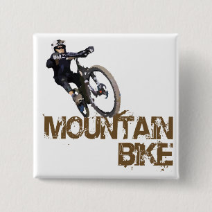 Mountain Bike 15 Cm Square Badge