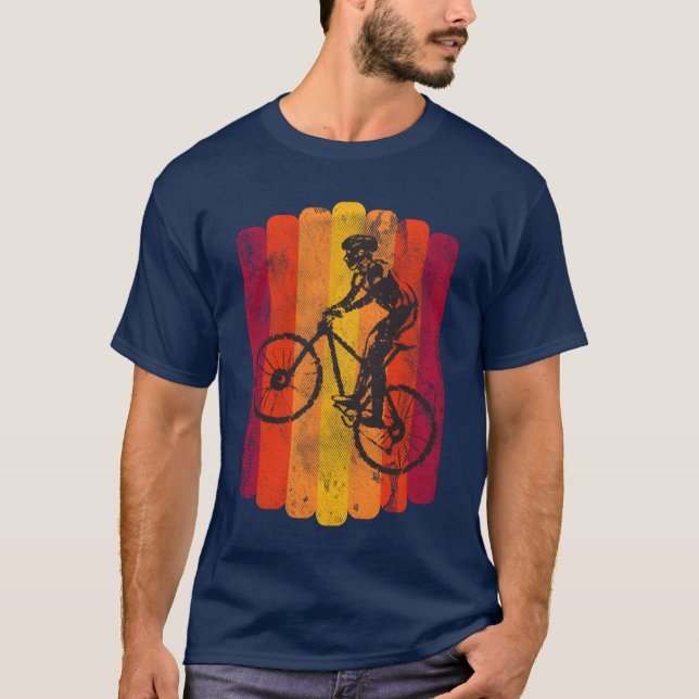 Mountain Bike 90s MTB Retro Sunset Fat Bike T-Shirt (Front)