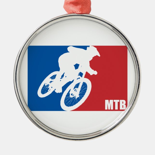 Mountain Bike All-Star Metal Ornament (Front)