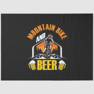 Mountain Bike And Beer Tissue Paper