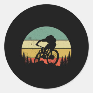 Mountain Bike Apparel Retro Mtb Biking Cycling  Classic Round Sticker