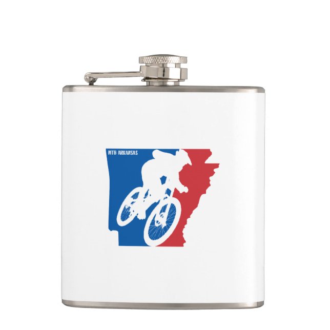 Mountain Bike Arkansas Hip Flask (Front)