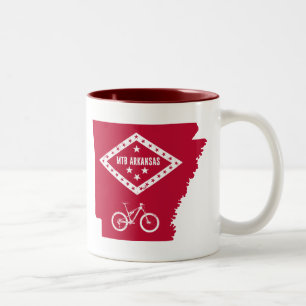 Mountain Bike Arkansas Two-Tone Coffee Mug