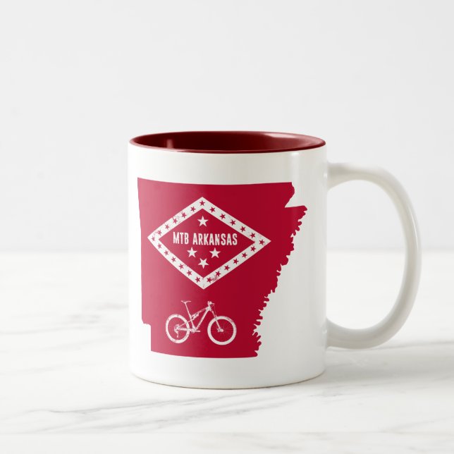 Mountain Bike Arkansas Two-Tone Coffee Mug (Right)