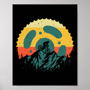 Mountain Bike Art For Men Women Cycling Trail Bike Poster