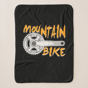 Mountain Bike Art Sherpa Blanket