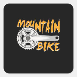 Mountain Bike Art Square Sticker
