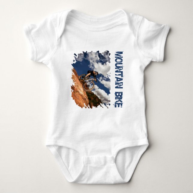 Mountain Bike Baby Bodysuit (Front)