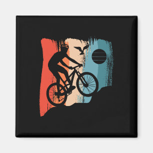 Mountain Bike Bicycle Retro Mtb Biking Cycling Bik Magnet