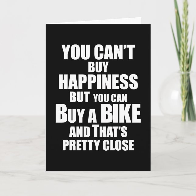 Mountain Bike Biking Bicycle Cycling MTB Gift Idea Card (Front)