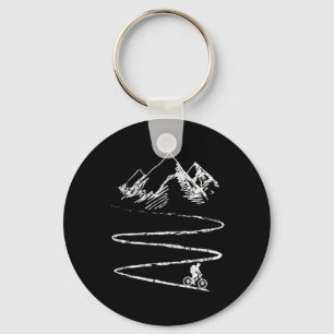 Mountain Bike Biking Bicycle Downhill Cyclist Gift Key Ring