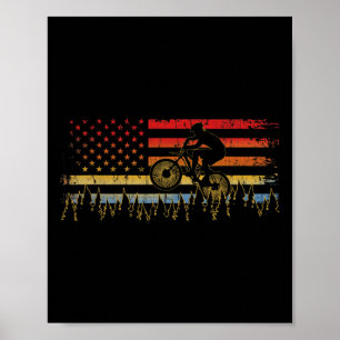 Mountain Bike Biking Biker Tee Gifts For Men Fathe Poster