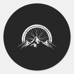 Mountain Bike Biking Mtb Bicycle Biker Classic Round Sticker