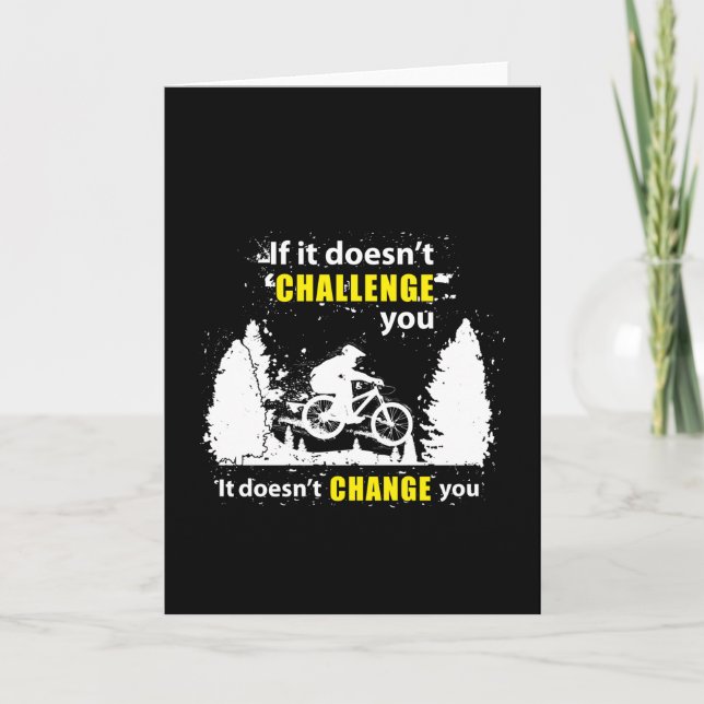 Mountain Bike Biking MTB Bicycle Cycling Gift Idea Card (Front)