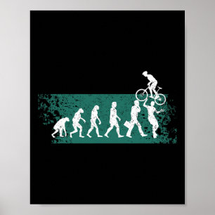 Mountain Bike Biking Offroad Evolution Of Mtb Moun Poster