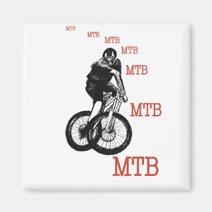 Mountain Bike born to ride. Magnet
