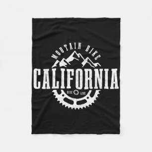 Mountain Bike California Mtb Downhill Biking Vinta Fleece Blanket