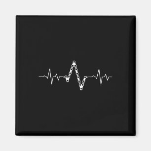 Mountain Bike Chain Heartbeat Mtb Shirt Gift Magnet