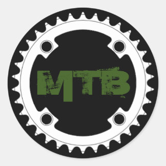 Mountain bike chainring classic round sticker