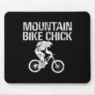 Mountain Bike Chick Downhill - Mountain Biking Mtb Mouse Pad