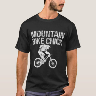 Mountain Bike Chick Downhill - Mountain Biking Mtb T-Shirt