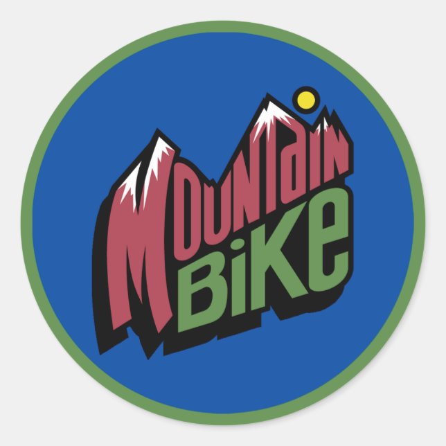 Mountain Bike Classic Round Sticker (Front)