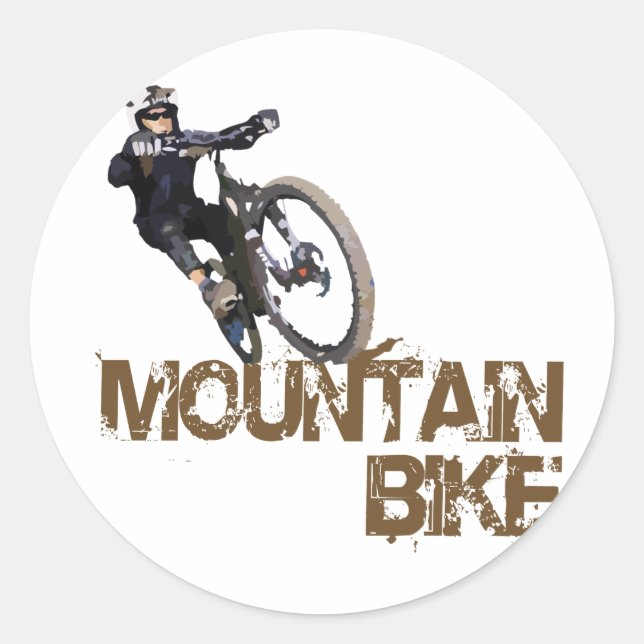 Mountain Bike Classic Round Sticker (Front)