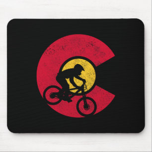 Mountain Bike Colorado Flag Mtb Biking Mountain Bi Mouse Pad