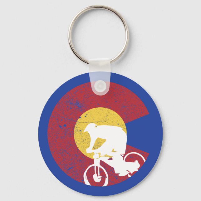 Mountain Bike Colorado Key Ring (Front)