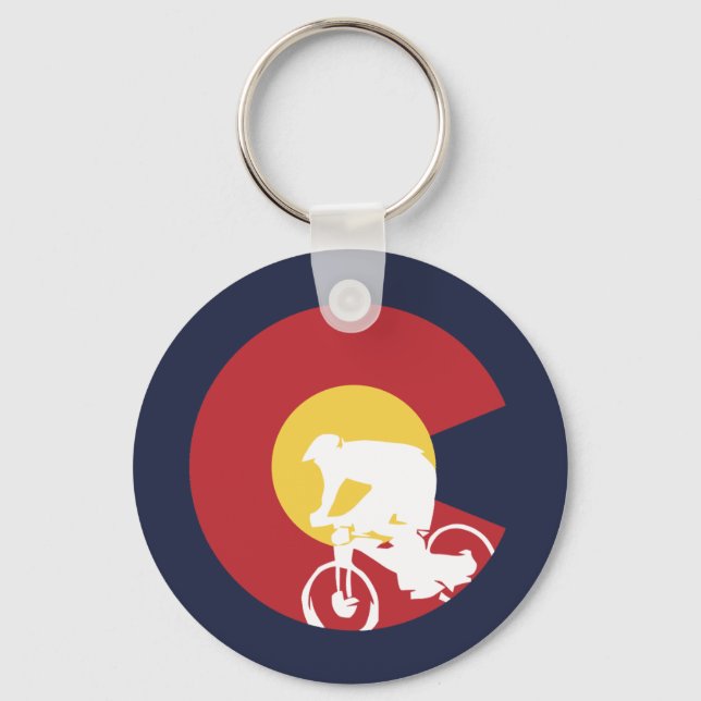 Mountain Bike Colorado Key Ring (Front)