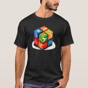 Mountain Bike Colourful Cube Mountains Mtb T-Shirt