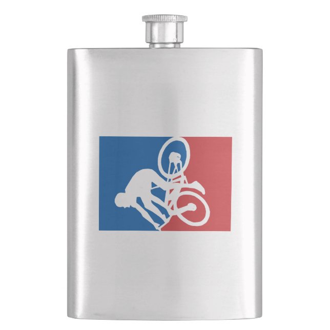 Mountain Bike Crash All Star Hip Flask (Front)