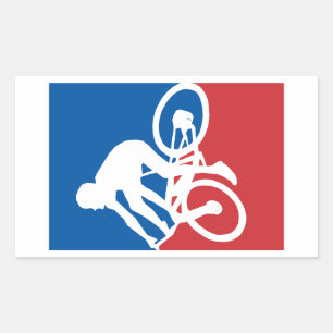 Mountain Bike Crash All Star Rectangular Sticker