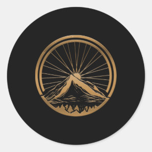 Mountain Bike Cycling Adventure For Bicycle Enthus Classic Round Sticker