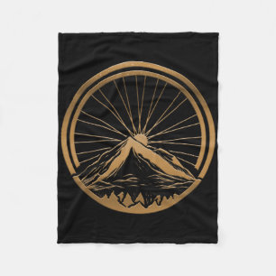 Mountain Bike Cycling Adventure For Bicycle Enthus Fleece Blanket