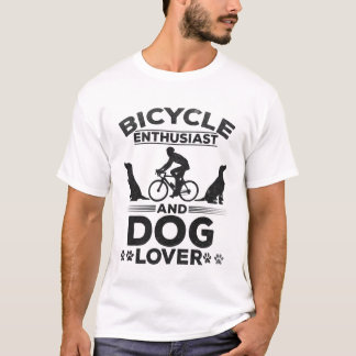 Mountain Bike Cycling Bicycle Enthusiast And Dog T-Shirt