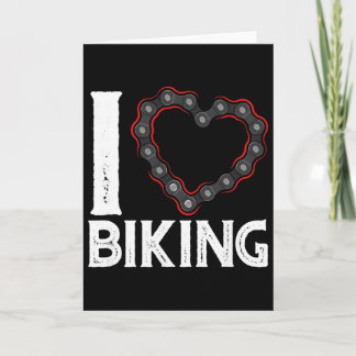 Mountain Bike Cycling Bicycle I Love Biking  Card