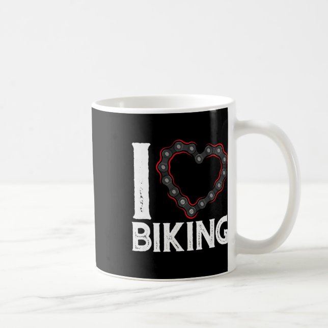 Mountain Bike Cycling Bicycle I Love Biking  Coffee Mug (Right)