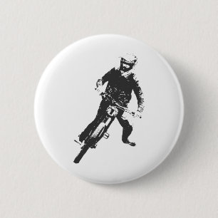 Mountain Bike Cycling Bicycle I'd Rather Be Biking 6 Cm Round Badge