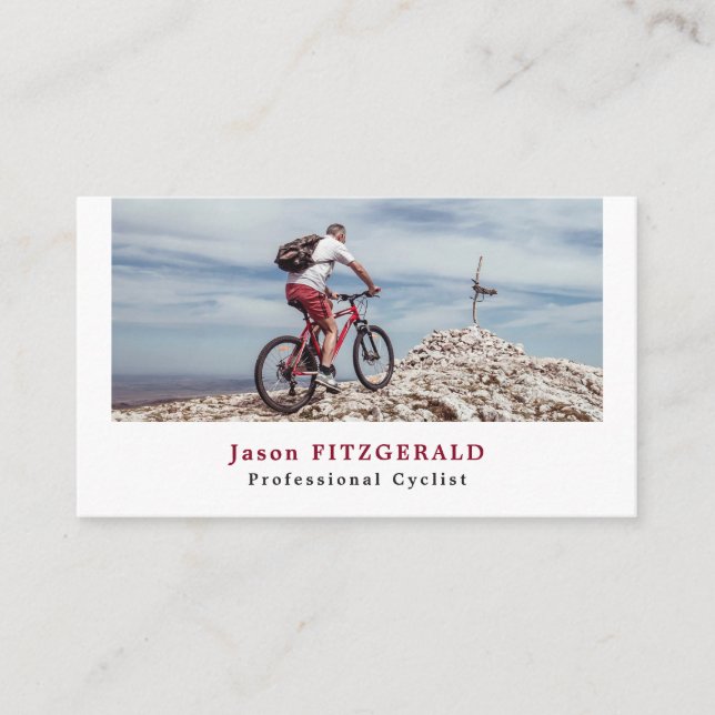 Mountain Bike, Cycling, Bicyclist Business Card (Front)