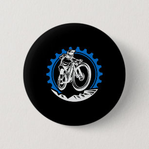 Mountain Bike Cycling Gift Design Mtb 6 Cm Round Badge