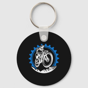 Mountain Bike Cycling Gift Design Mtb Key Ring