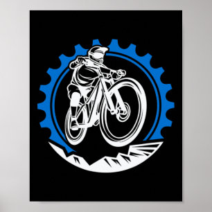 Mountain Bike Cycling Gift Design Mtb Poster