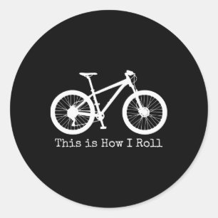 Mountain Bike Cycling Mtb Bicycle Cycling Funny Classic Round Sticker