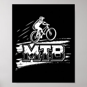 Mountain Bike Dad Mountain Biking Funny Biking Poster