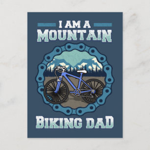 Mountain Bike Dad MTB Cyclist Postcard