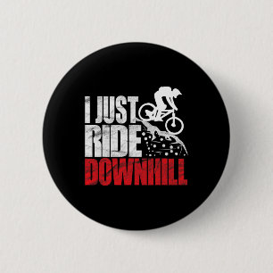 Mountain Bike Design For Mtb Downhill Biking  6 Cm Round Badge