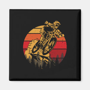 Mountain Bike Down Hill Mtb Biking Biker Motorcycl Magnet
